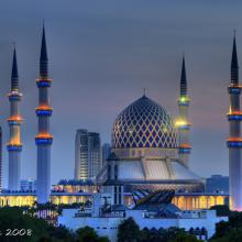 Du lịch Malaysia - tham quan thánh đường hồi giáo Blue Mosque